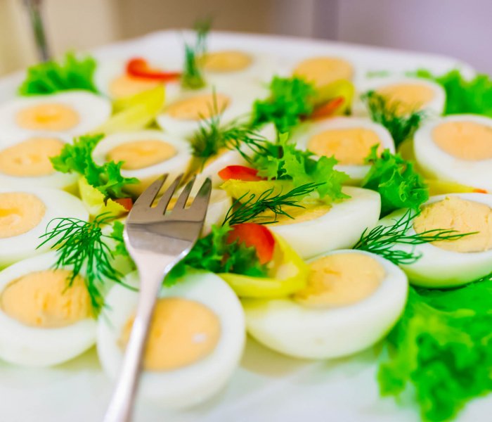 SPA Hotel Gloria restautant boiled eggs