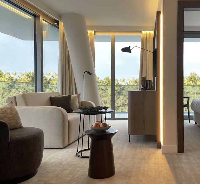 apartament exclusive </br> - salon, 2x sypialnia, sofa, 2x łoże 180x200, taras